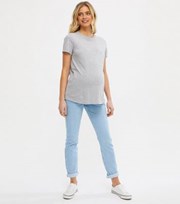 New Look Maternity Pale Blue Waist Enhance Tori Mom Jeans